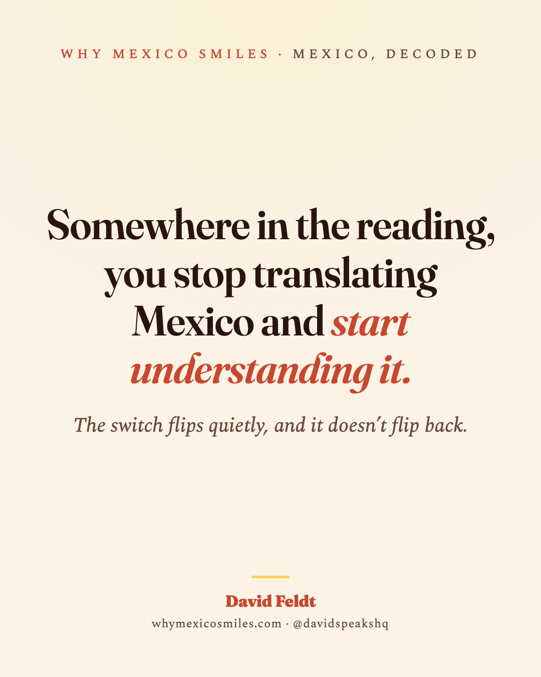 Why Mexico Smiles quote card
